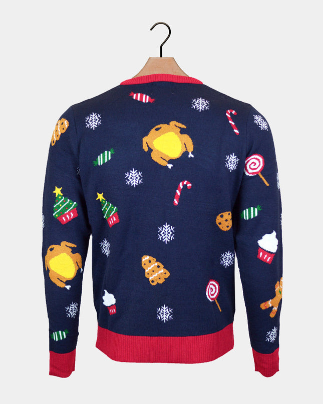 LED "Christmas Food" Couples Christmas Sweater