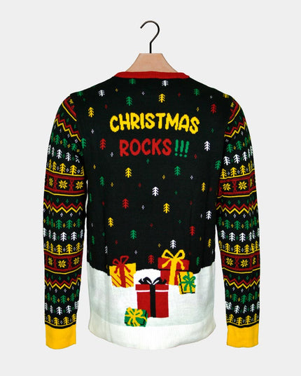 LED Santa Rocker Couples Christmas Sweater