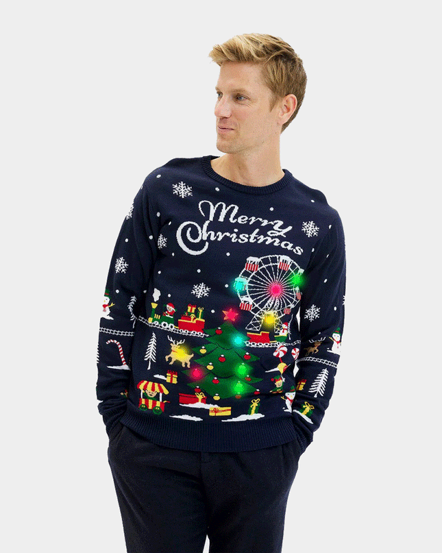 Men's LED Christmas Market Sweater