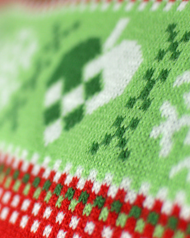 Women's Red LED Christmas Sweater with Tree