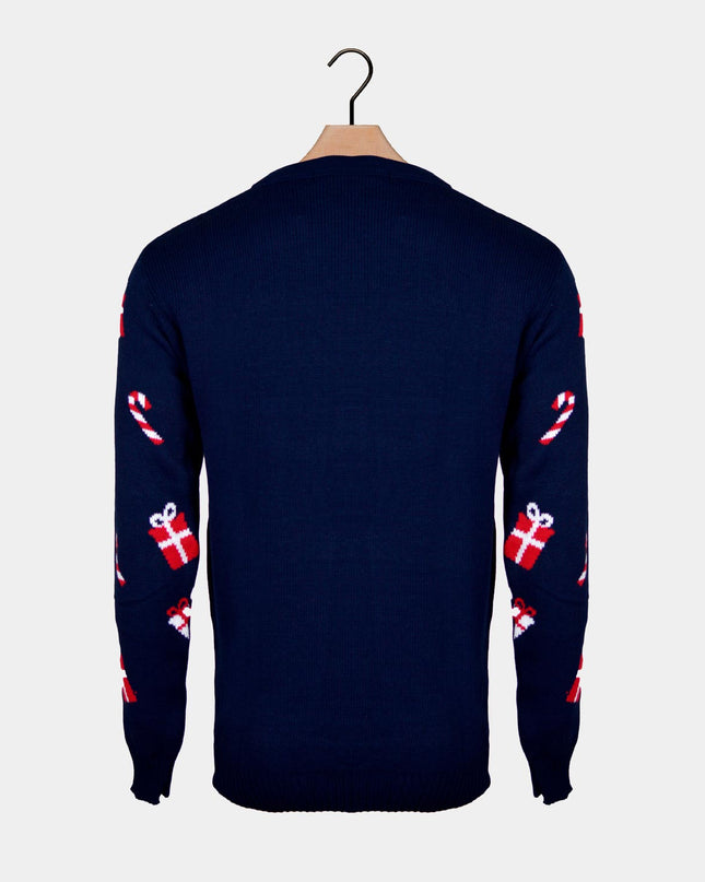 Women's Christmas Sweater with Santa Claus and Elf