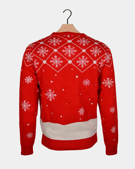 Santa Coming Down the Chimney Christmas Sweater for Men