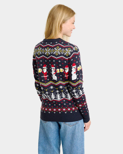 Women's Toasting Santa Christmas Sweater