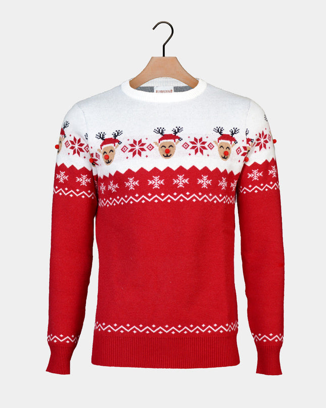 Adorable Reindeer Christmas Sweater for Family