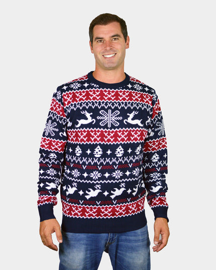 Men's Reindeer and Christmas Patterns Sweater