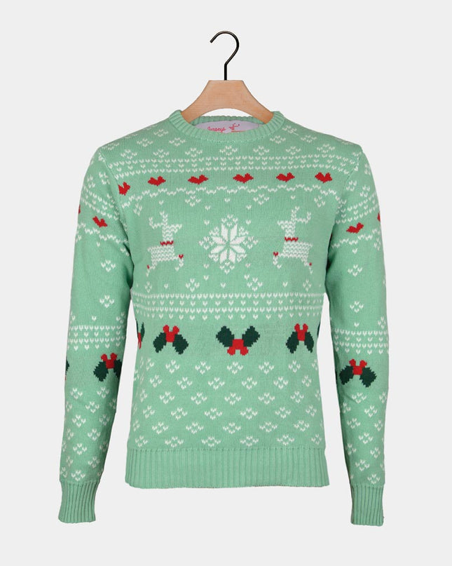 Sweet Green Christmas Couples Sweater