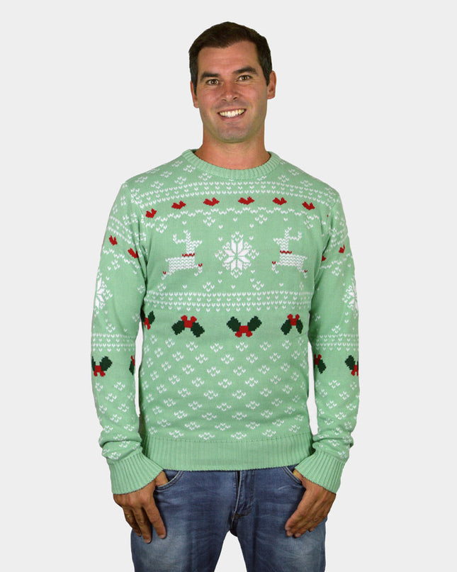 Green "Sweet Christmas" Sweater for Men