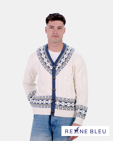 Dreamy Cottage Cardigan Organic Cotton Sweater for Men