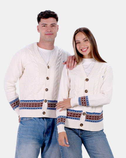 Men's Alpine Cardigan in Organic Cotton for the Holidays