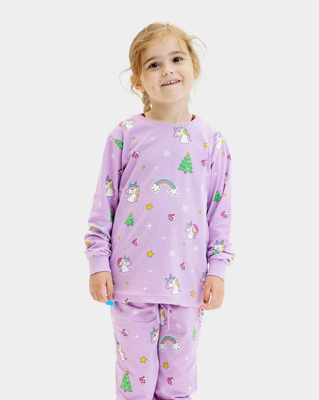 Children's Christmas Pajamas with Unicorns for Holiday Fun