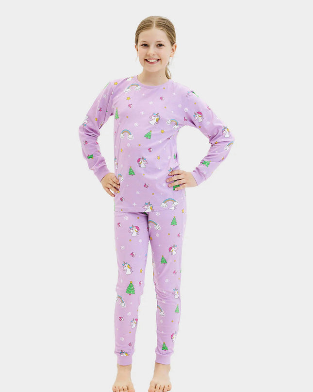 Children's Christmas Pajamas with Unicorns for Holiday Fun