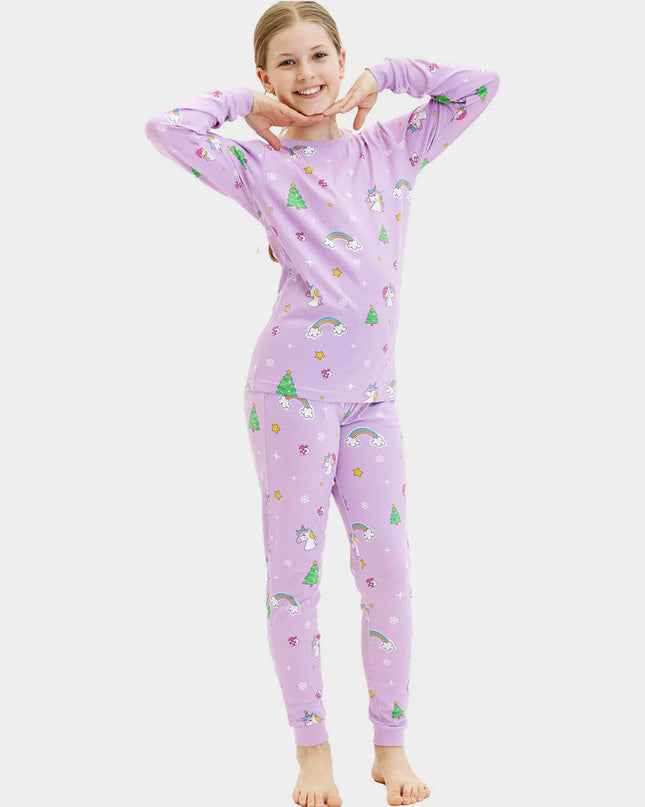 Children's Christmas Pajamas with Unicorns for Holiday Fun