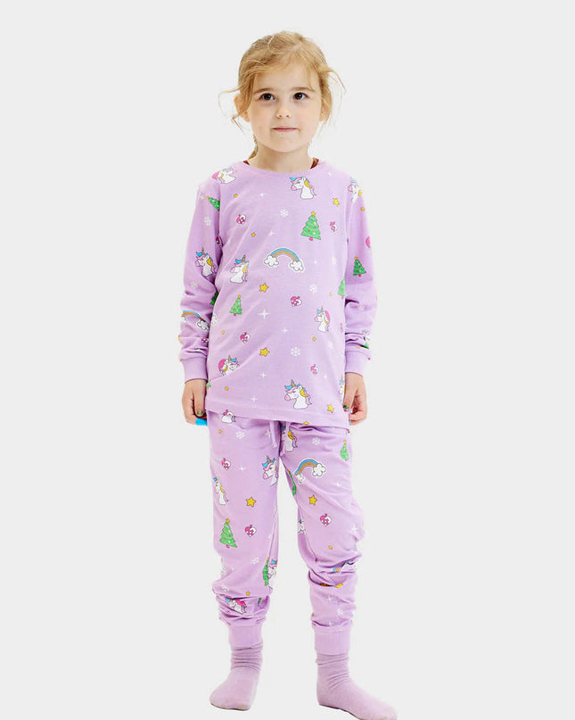 Children's Christmas Pajamas with Unicorns for Holiday Fun