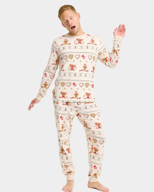 Family Beige Christmas Cookie Pajamas