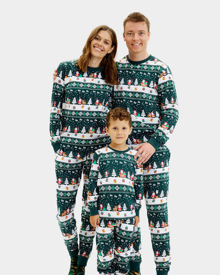 Family Christmas Pajamas in Joyful Green