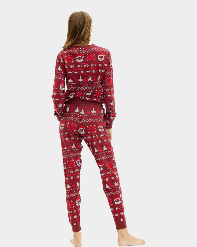 Unisex Red Ho Ho Ho Christmas Pajamas for Adults