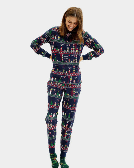 Unisex Retro Video Games Christmas Pajamas for Adults