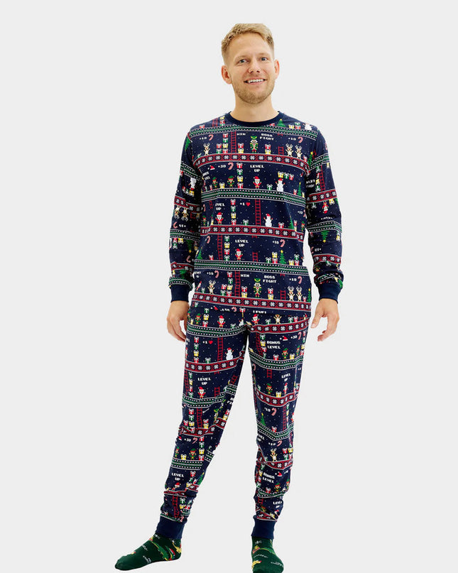 Unisex Retro Video Games Christmas Pajamas for Adults