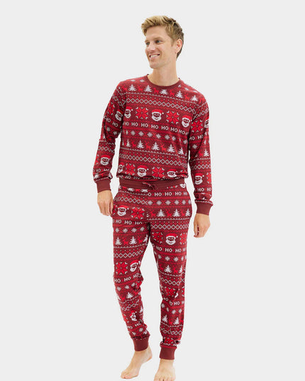 Unisex Red Ho Ho Ho Christmas Pajamas for Adults