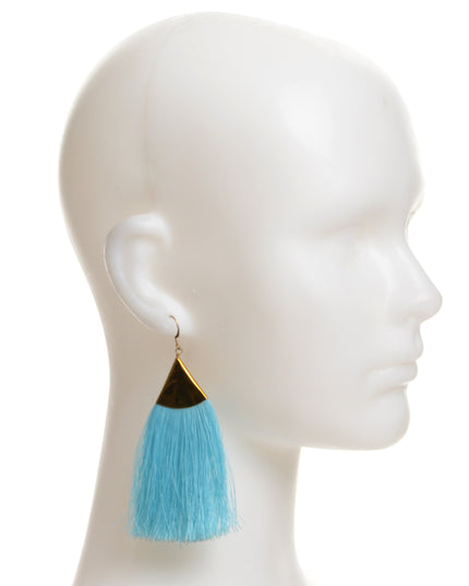 Blue Fringe Earrings for Christmas
