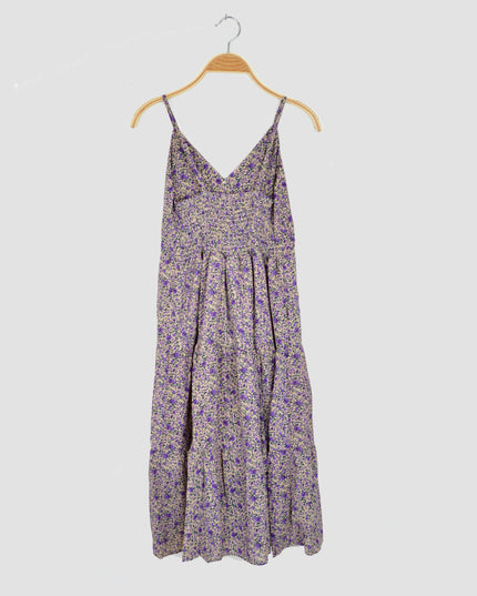 Purple Floral Summer Dress