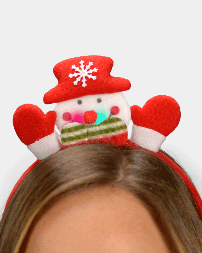 LED Light-Up Snowman Christmas Headband