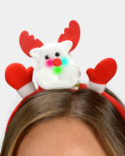 LED Light-Up Reindeer Christmas Headband