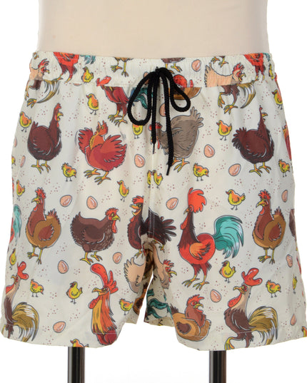 Fun Chicken Print Shorts