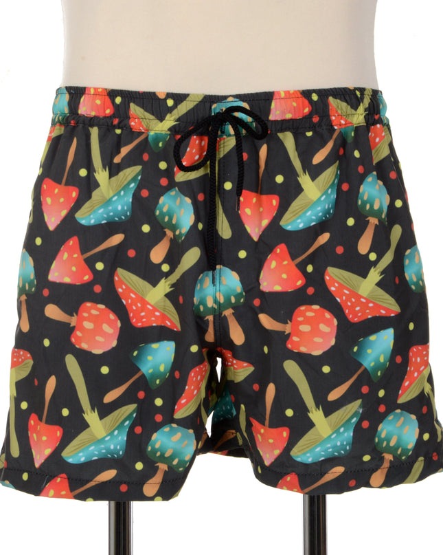 Playful Mushroom Print Shorts