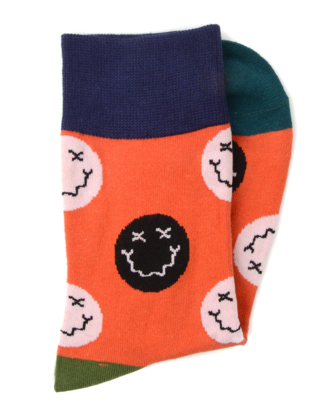 Fun Christmas Socks - Smiley Design I