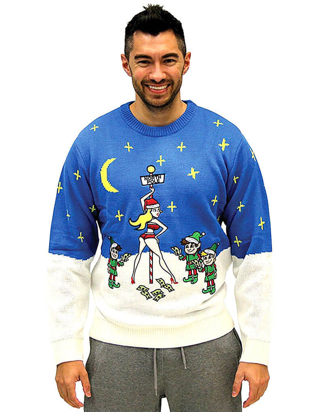 Stripper Pole Ugly Christmas Sweater