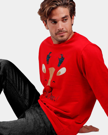 Christmas Sweatshirt for Men Oh Deer Design