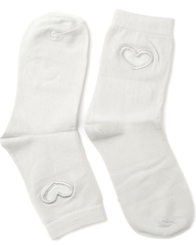 Fun Christmas Socks with Heart Grey Design for All Ages