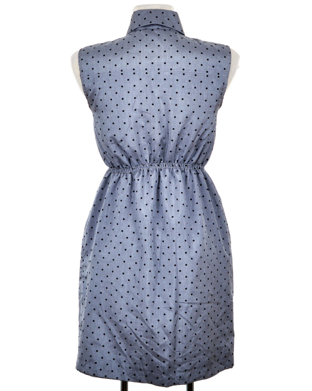 Vintage Dress - Silver Dots | Handle: vintage-dress-gray-spotted