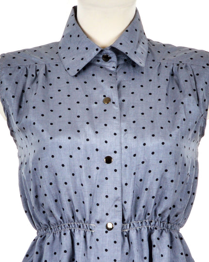 Vintage Dress - Silver Dots | Handle: vintage-dress-gray-spotted