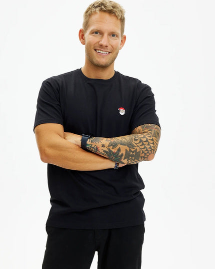 Unisex Christmas T-Shirt "Santa" in Black