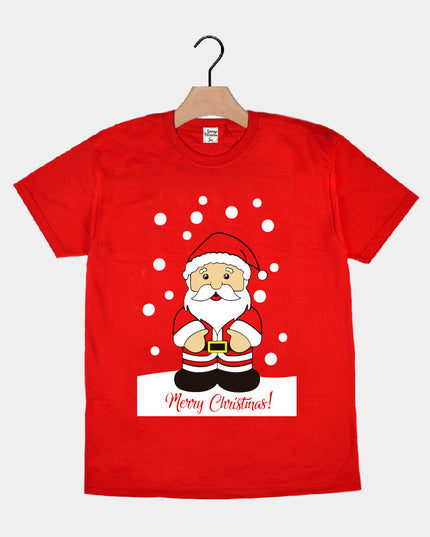 Red Christmas T-Shirt for Men and Women with Santa
