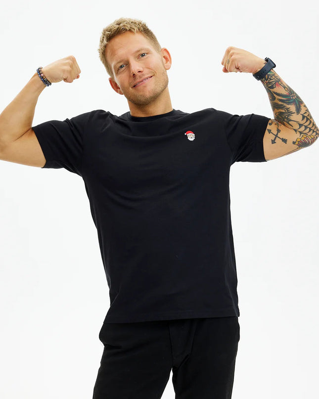 Unisex Christmas T-Shirt "Santa" in Black