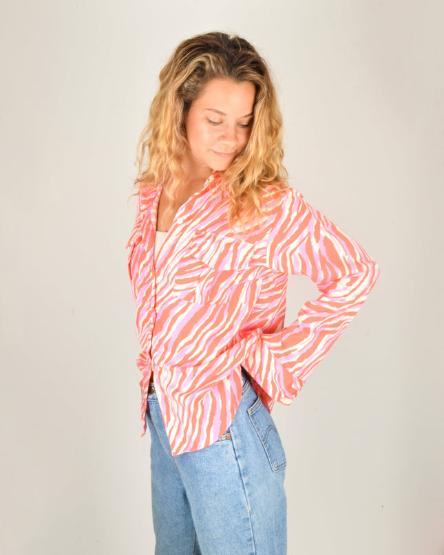 Pink Striped Tigris Blouse