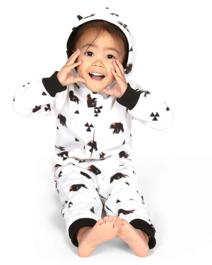 Toddler Girl's Beary Christmas Jumpsuit