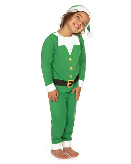 Toddler Girl's Elf Crew Neck Pajama Set