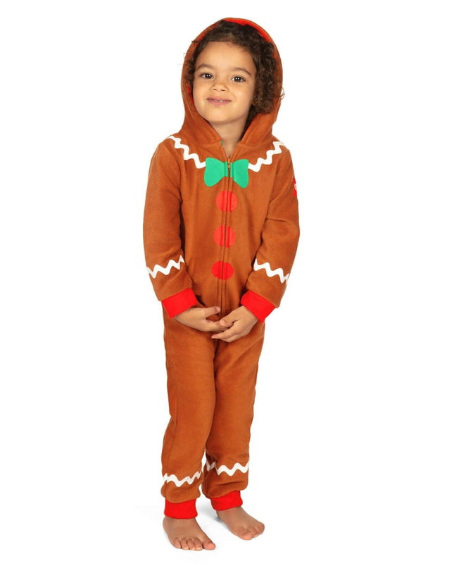 Toddler Girl's Gingerbread Jumpsuit
