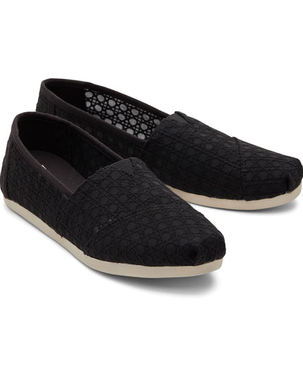 TOMS Alpargata - Black Basket Lace