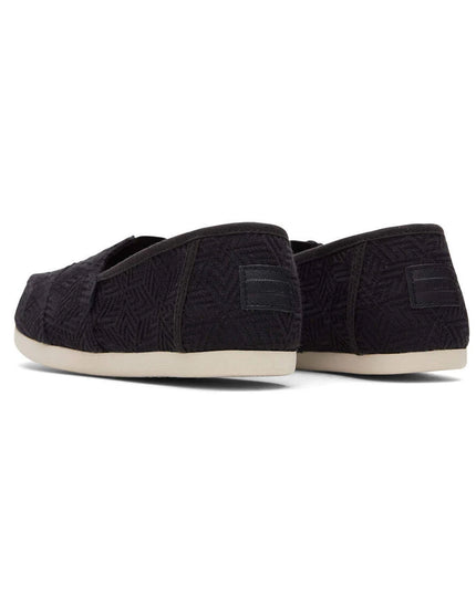 TOMS Alpargata Geometric Lace - Black Slippers