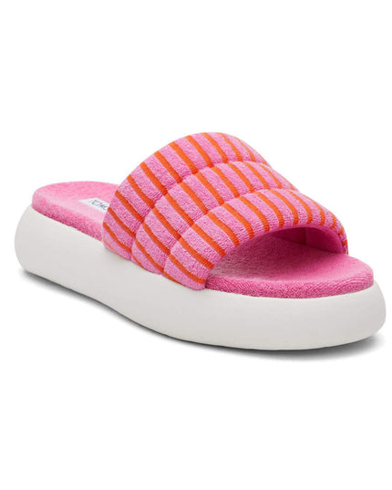 TOMS Mallow Slide Terry - Pink Striped Slippers