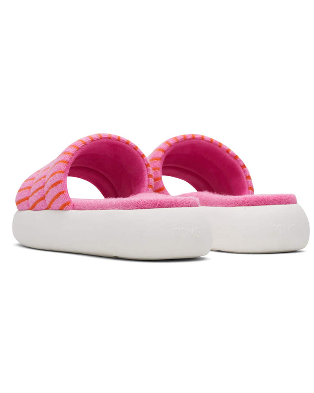 TOMS Mallow Slide Terry - Pink Striped Slippers