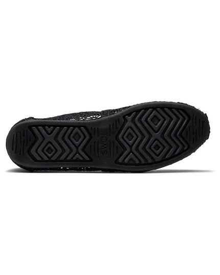 TOMS Alpargata - Moroccan Crochet Black Slippers