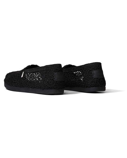 TOMS Alpargata - Moroccan Crochet Black Slippers