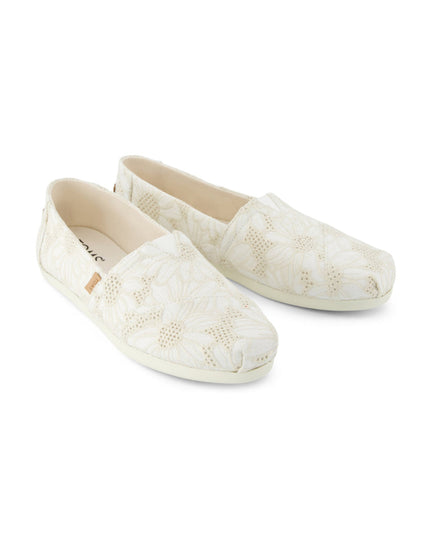 TOMS Alpargata Classic - Natural Floral Eyelet