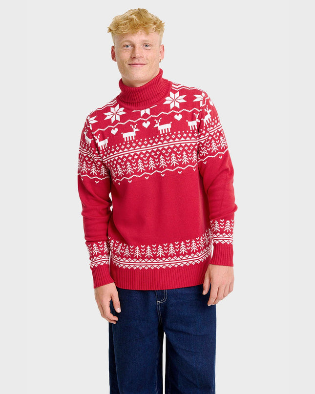 Greenland Christmas Turtleneck Sweater for Men